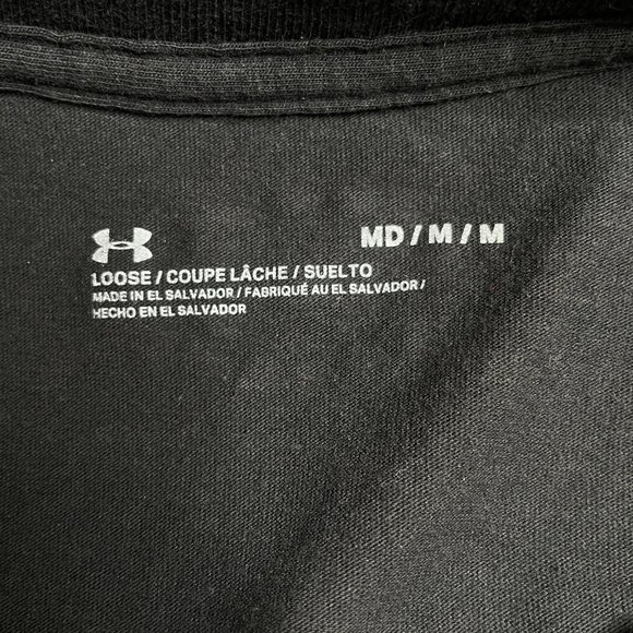 Men's Black Loose Fitting Under Armour T-Shirt Size Medium - Picture 5 of 8
